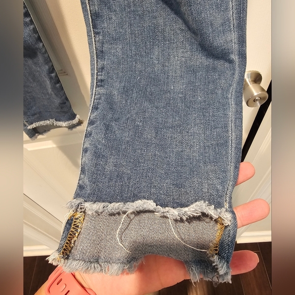 J. Crew Mercantile Size 28• High Rise 11.5" Skinny Button Fly Jeans Raw Step Hem - Picture 2 of 10